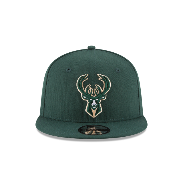 Milwaukee Bucks NBA New Era Men Green 9Fifty Basic Snapback product image 4, provided for visual reference and product
