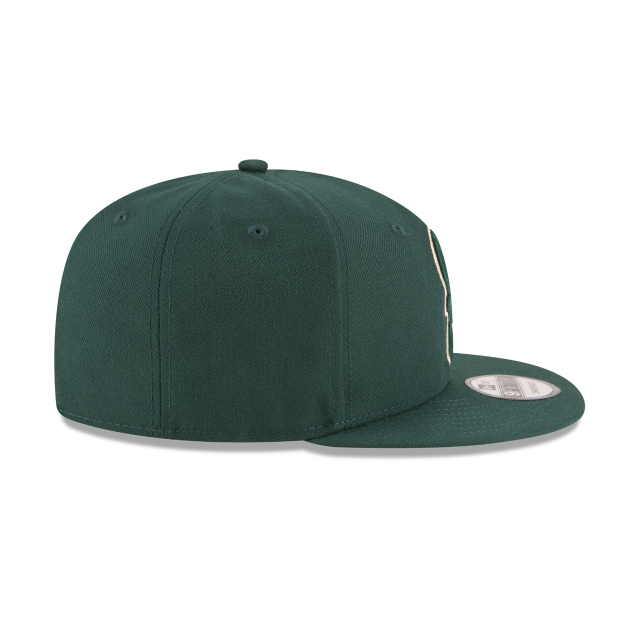 Milwaukee Bucks NBA New Era Men Green 9Fifty Basic Snapback product image 6, provided for visual reference and product