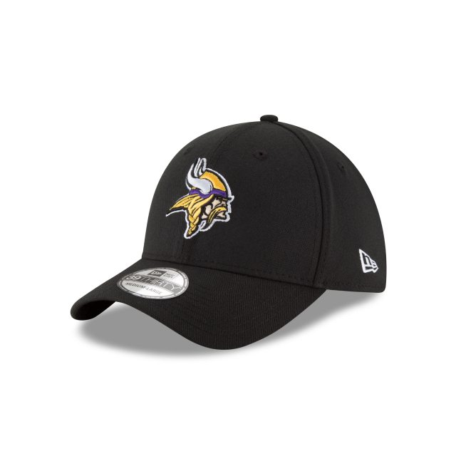 Minnesota Vikings NFL New Era Men Black 39Thirty Team Classic Stretch Fit Hat product image 1, provided for visual reference