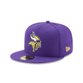 Minnesota Vikings NFL New Era Men True Purple 59Fifty Team Basic Fitted Hat product image 1, provided for visual reference
