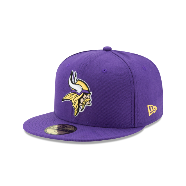 Minnesota Vikings NFL New Era Men True Purple 59Fifty Team Basic Fitted Hat product image 1, provided for visual reference
