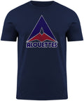 Montreal Alouettes CFL Bulletin Men Navy Distressed Vintage Logo T-Shirt product image 1, provided for visual reference and