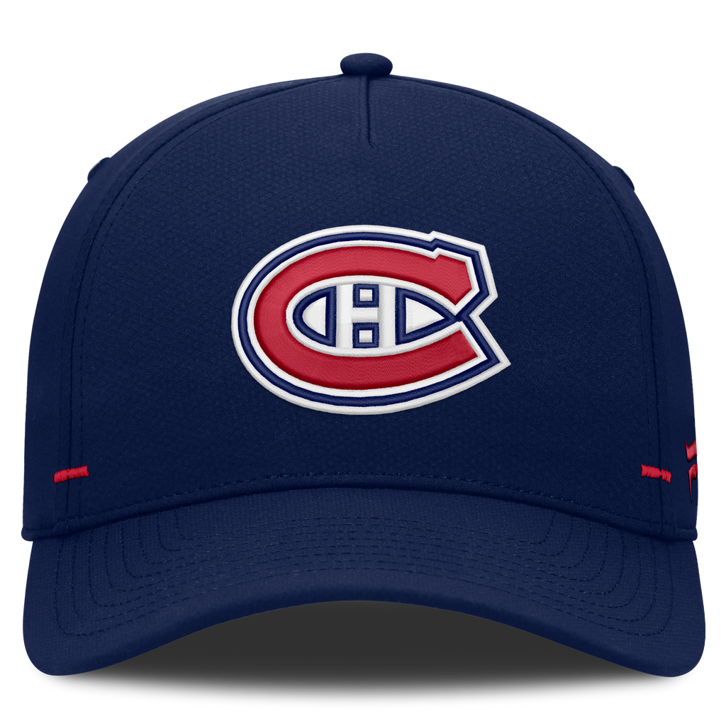 Montreal Canadiens NHL Fanatics Branded Men Navy Authentic Pro Rink Woven A-Frame Snapback product image 3, provided for