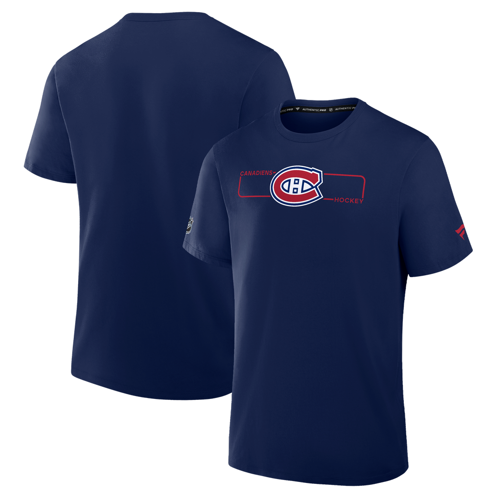 Montreal Canadiens NHL Fanatics Branded Men Navy 2026 Authentic Pro Primary T-Shirt product image 3, provided for visual