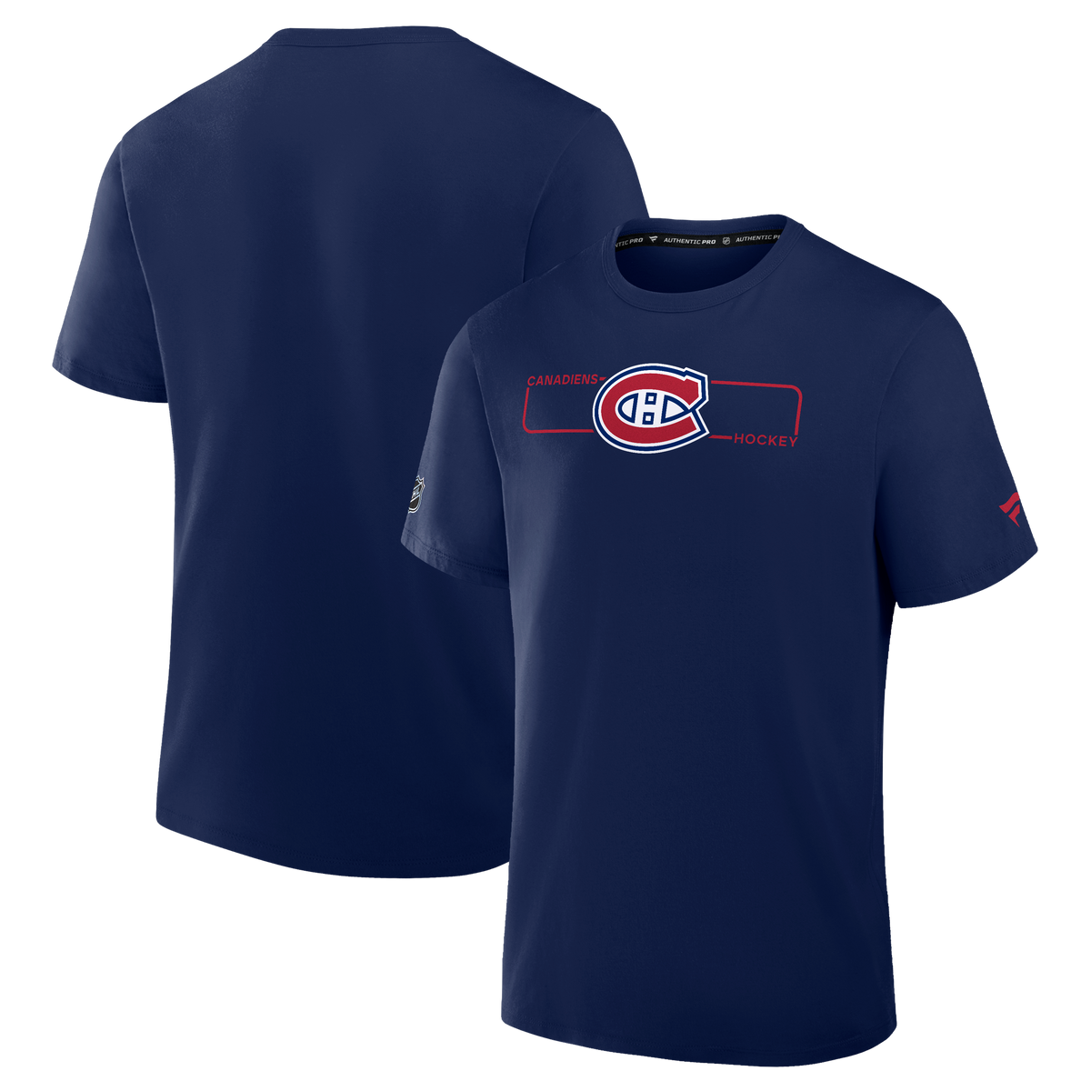 Montreal Canadiens NHL Fanatics Branded Men Navy 2026 Authentic Pro Primary T-Shirt product image 3, provided for visual