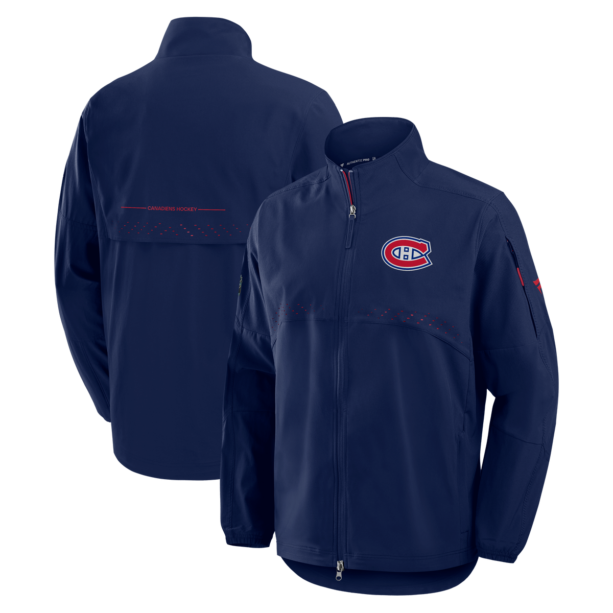 Montreal Canadiens NHL Fanatics Branded Men Navy 2026 Authentic Pro Rink Coaches Jacket product image 3, provided for visual