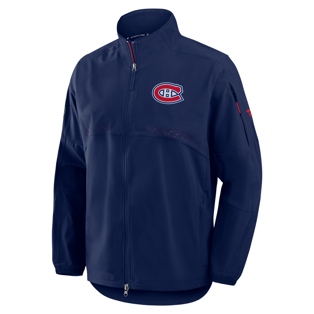 Montreal Canadiens NHL Fanatics Branded Men Navy 2026 Authentic Pro Rink Coaches Jacket product image 1, provided for visual