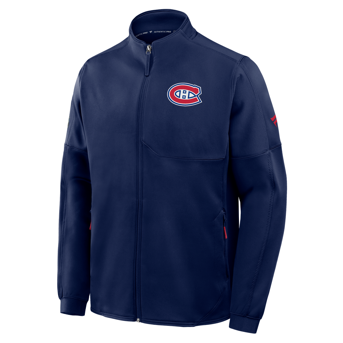 Montreal Canadiens NHL Fanatics Branded Men Navy Authentic Pro Rink Full Zip Fleece Jacket product image 1, provided for
