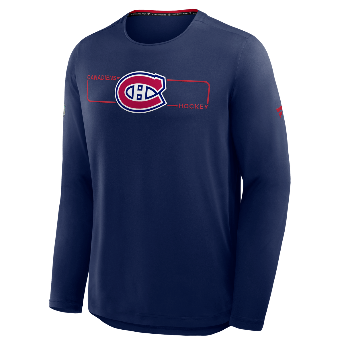 Montreal Canadiens NHL Fanatics Branded Men Navy 2026 Authentic Pro Rink Tech Long-sleeve Shirt product image 1, provided