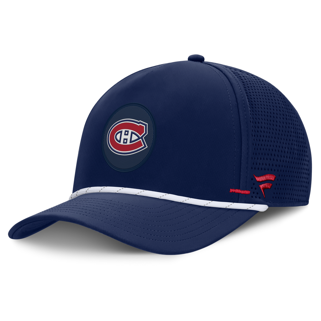 Montreal Canadiens NHL Fanatics Branded Men Navy Authentic Pro Rink Vented A-Frame Snapback product image 1, provided for