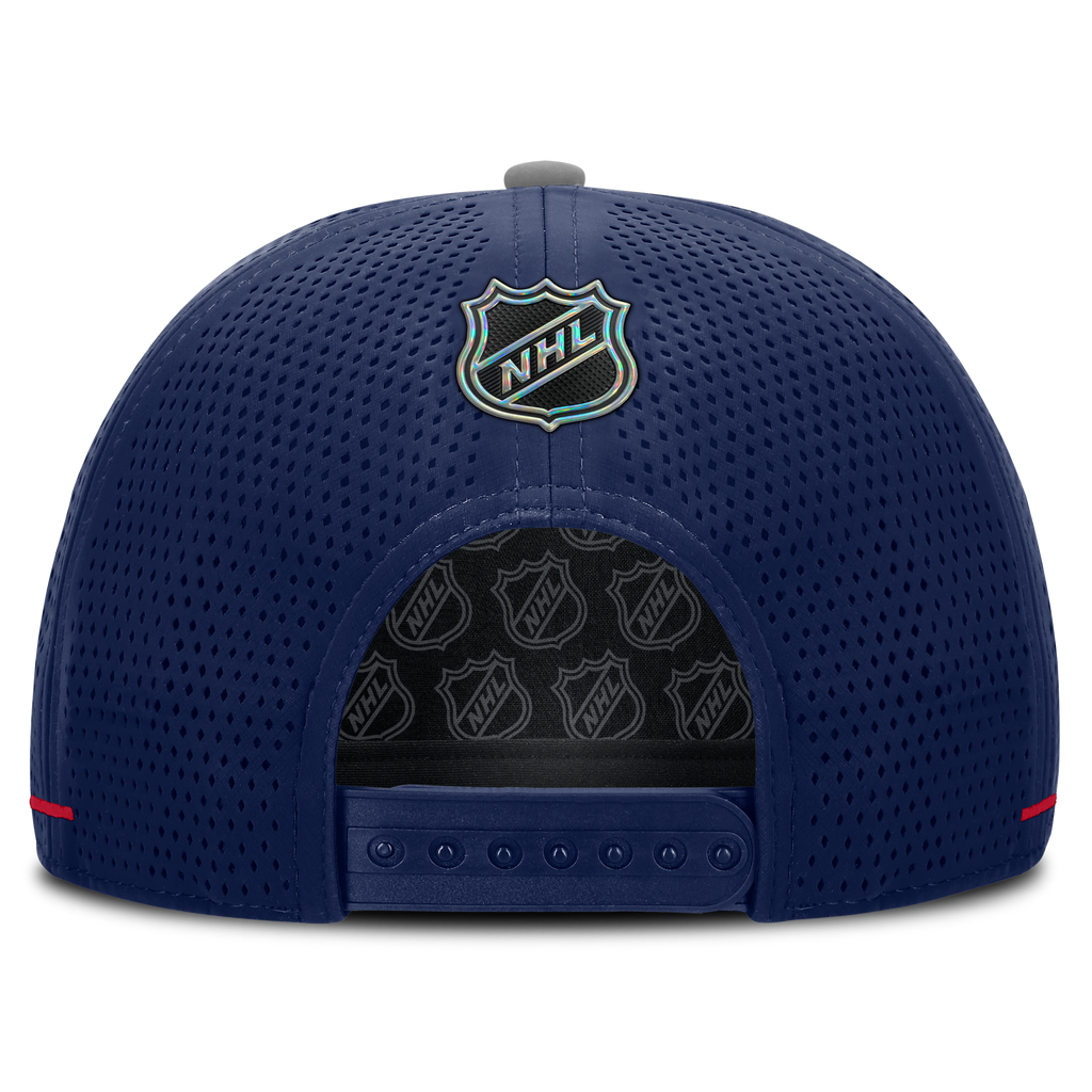 Montreal Canadiens NHL Fanatics Branded Men Navy Authentic Pro Rink Vented A-Frame Snapback product image 2, provided for
