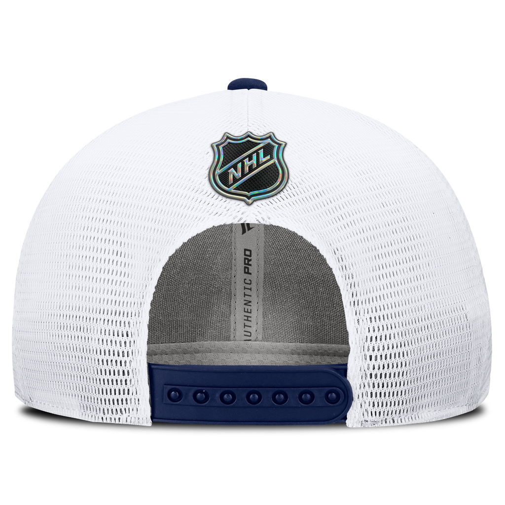 Montreal Canadiens NHL Fanatics Branded Men Navy Authentic Pro Train Trucker Snapback product image 2, provided for visual