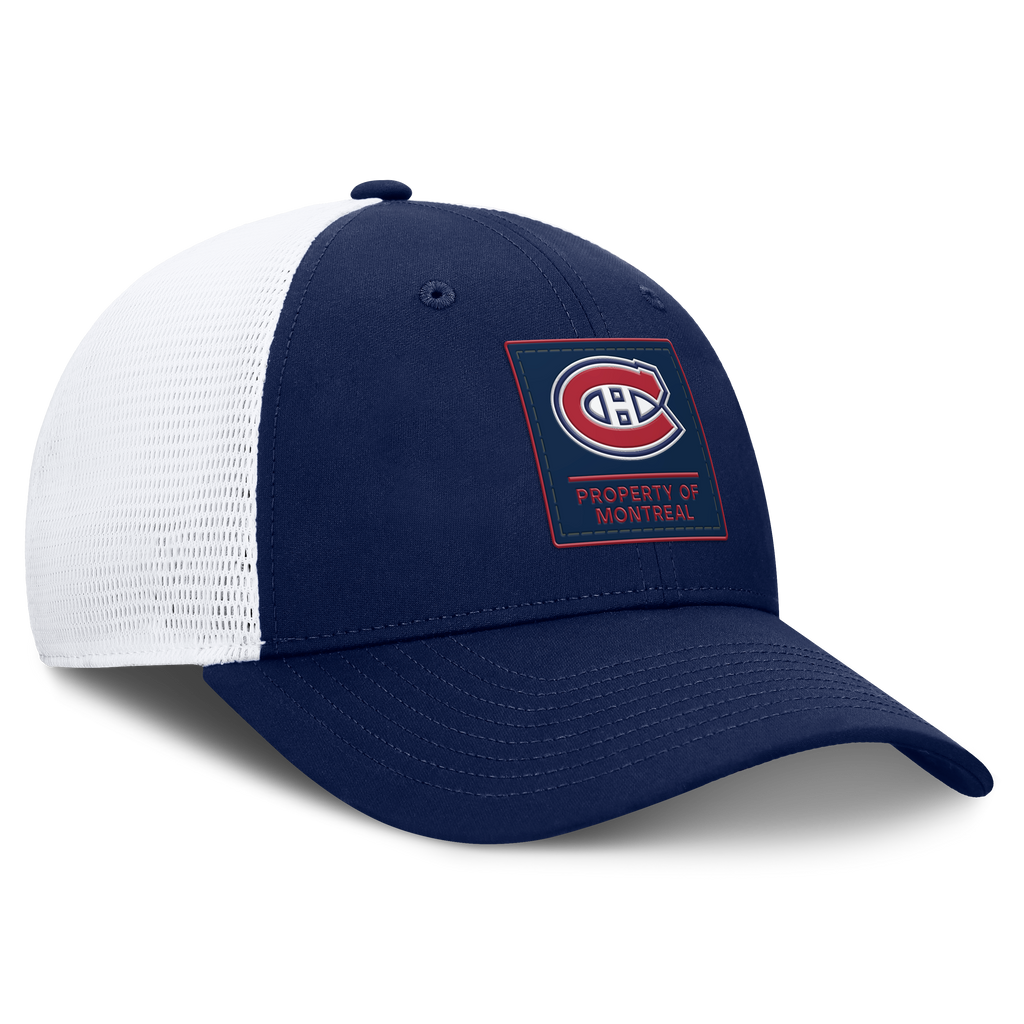 Montreal Canadiens NHL Fanatics Branded Men Navy Authentic Pro Train Trucker Snapback product image 4, provided for visual