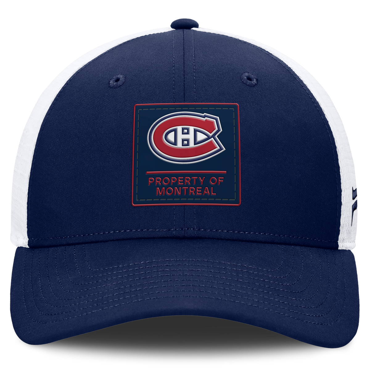 Montreal Canadiens NHL Fanatics Branded Men Navy Authentic Pro Train Trucker Snapback product image 3, provided for visual