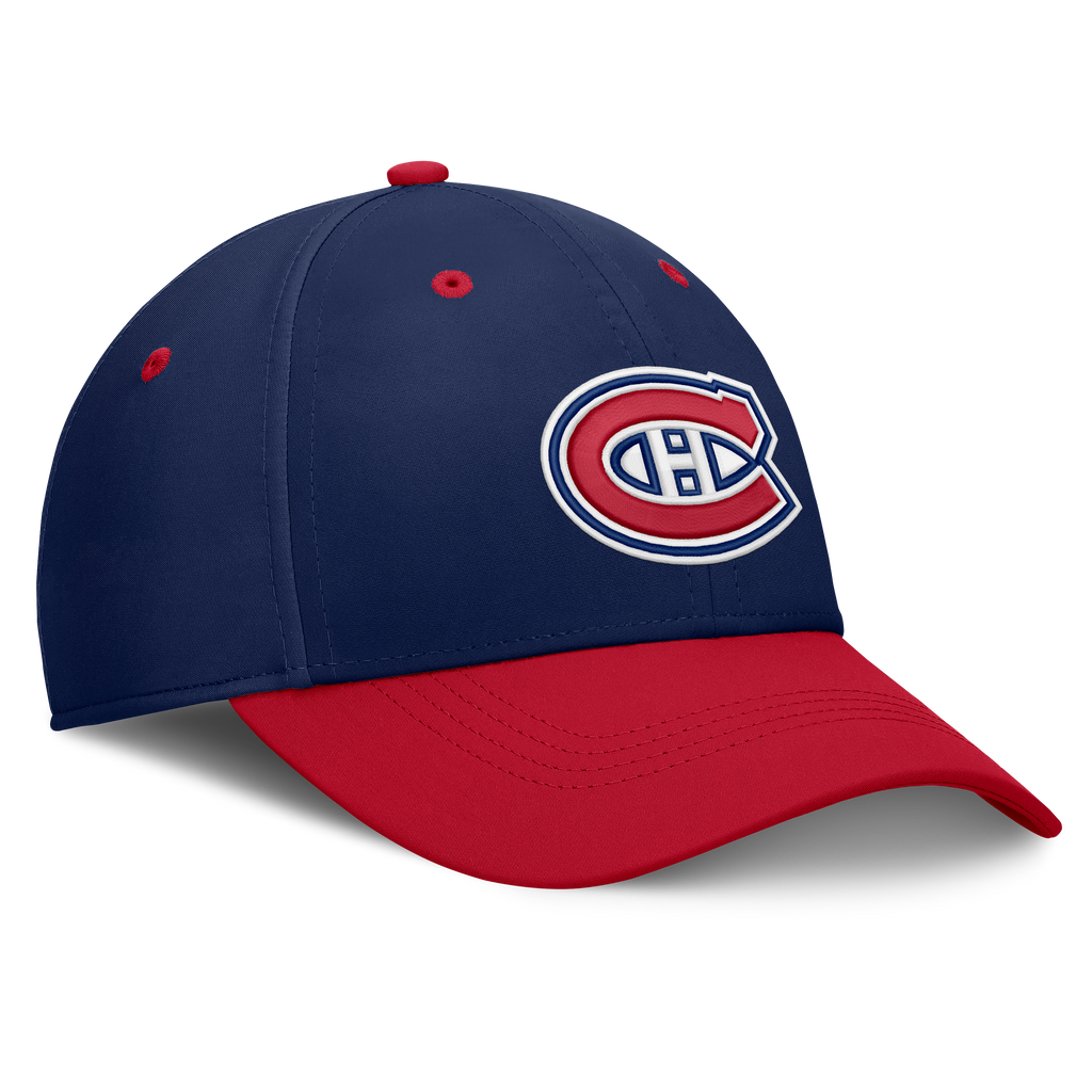 Montreal Canadiens NHL Fanatics Branded Men Navy/Red Authentic Pro Rink Stretch Fit Hat product image 4, provided for visual