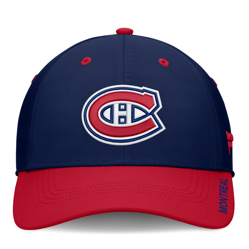 Montreal Canadiens NHL Fanatics Branded Men Navy/Red Authentic Pro Rink Stretch Fit Hat product image 3, provided for visual