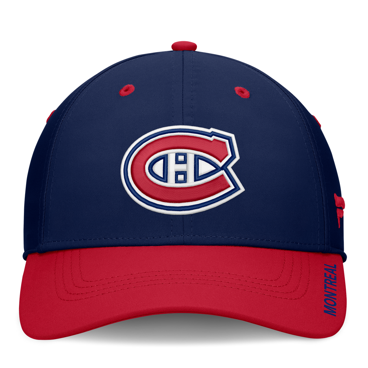 Montreal Canadiens NHL Fanatics Branded Men Navy/Red Authentic Pro Rink Stretch Fit Hat product image 3, provided for visual
