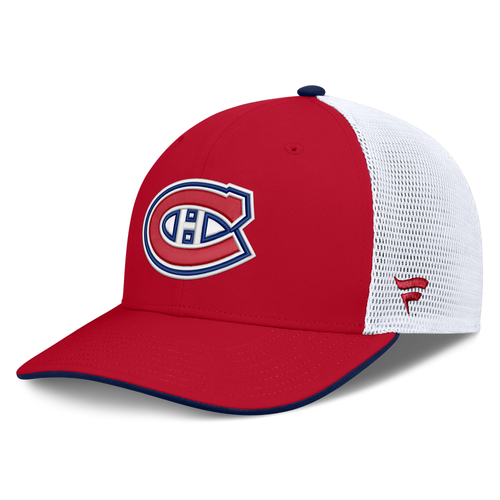 Montreal Canadiens NHL Fanatics Branded Men Red/White Authentic Pro Rink Trucker Snapback product image 1, provided for