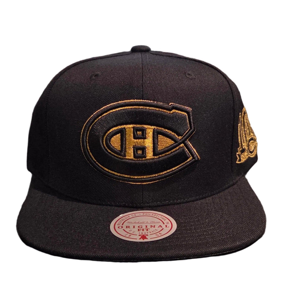 Montreal Canadiens NHL Mitchell & Ness Men Black/Gold Fashion Basics Snapback product image 3, provided for visual reference