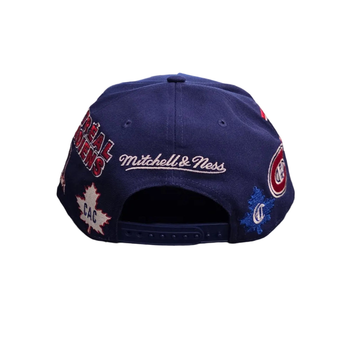 Montreal Canadiens NHL Mitchell & Ness Men Royal Blue Historical A-Frame Snapback Hat product image 2, provided for visual