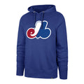 Montreal Expos MLB 47 Brand Men Royal Imprint Headline Pullover Hoodie product image 1, provided for visual reference and