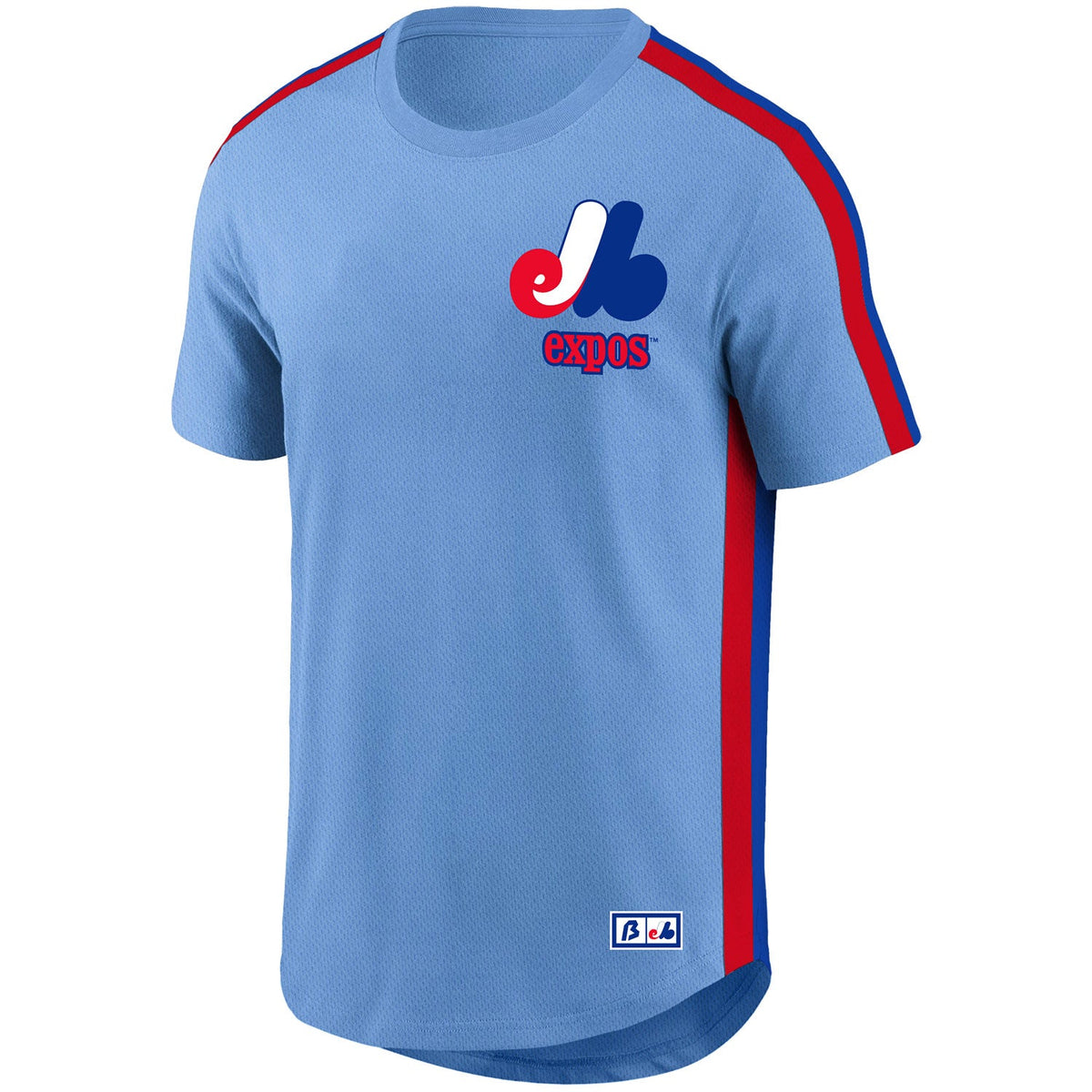 Montreal Expos MLB Bulletin Men Light Blue Curveball T-Shirt product image 3, provided for visual reference and product