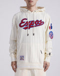 Montreal Expos MLB Pro Standard Men Cream Pinstripe Cooperstown Pullover Hoodie product image 1, provided for visual