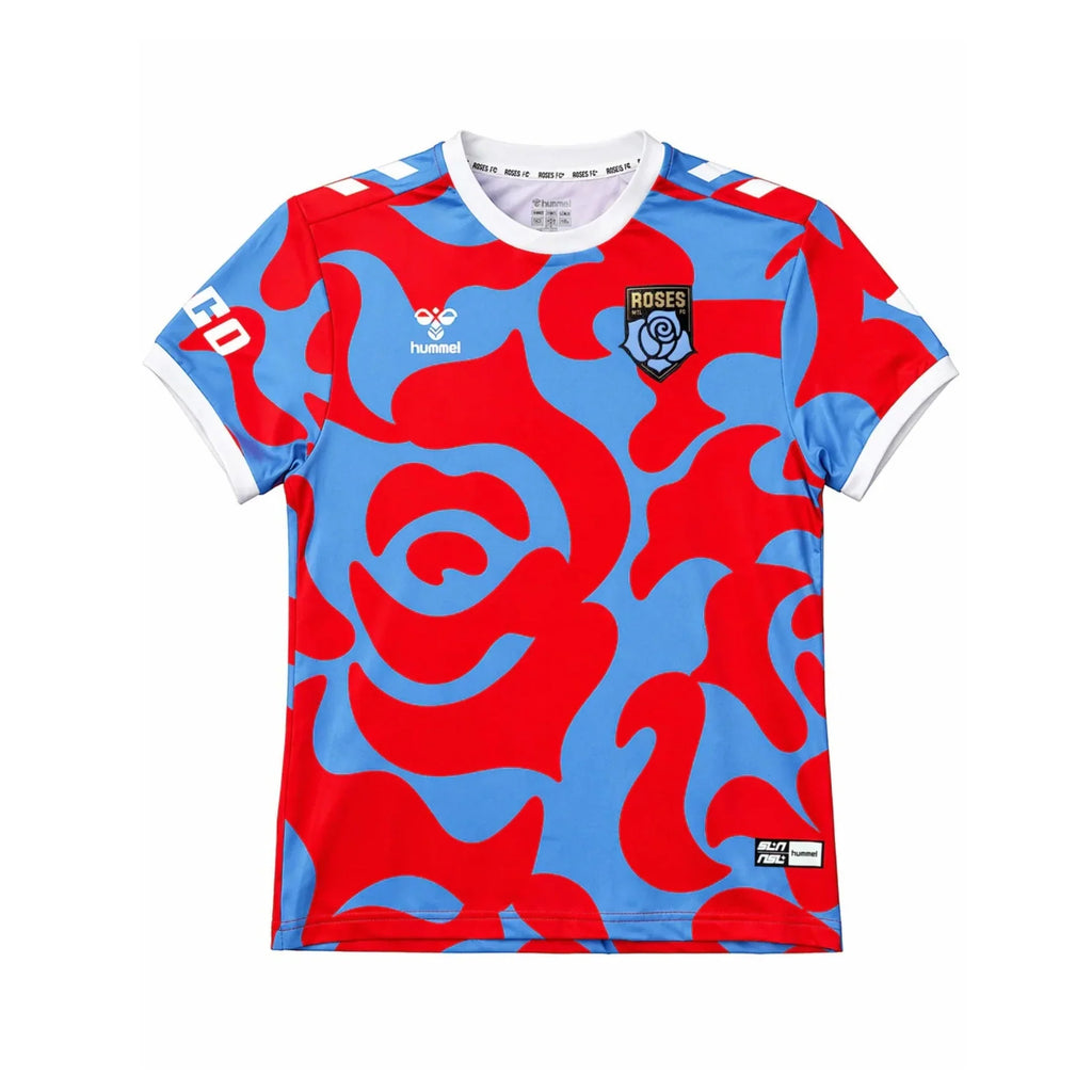 Montreal Roses FC NSL Hummel Youth Red/Blue 2026 Home Replica Jersey product image 1, provided for visual reference and