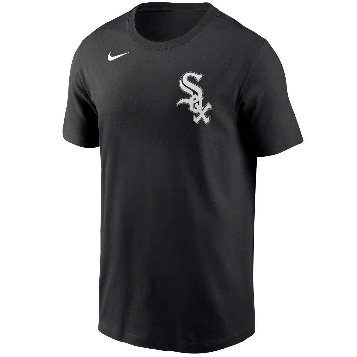 Chicago White Sox Nike Men Black Wordmark T-Shirt product image 1, provided for visual reference and product detail review