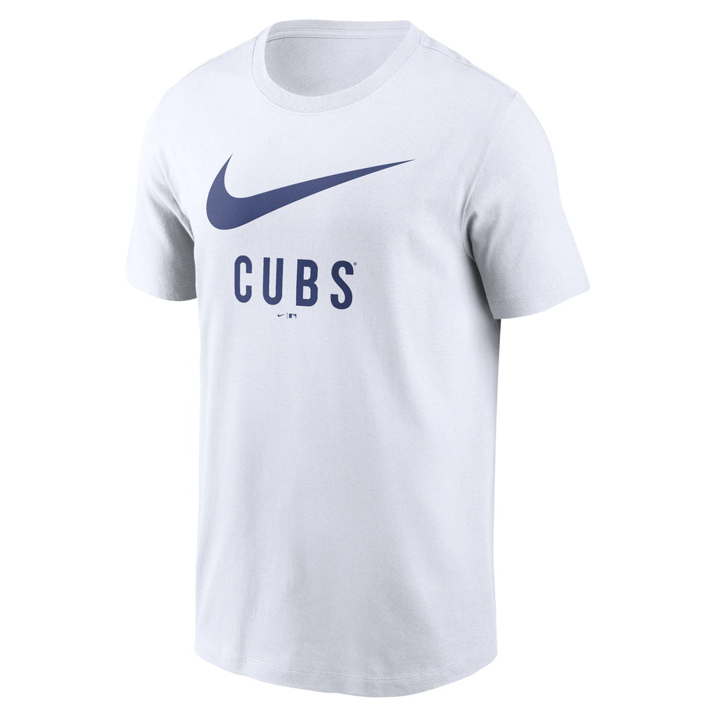 Chicago Cubs Nike White Swoosh T-Shirt product image 3, provided for visual reference and product detail review