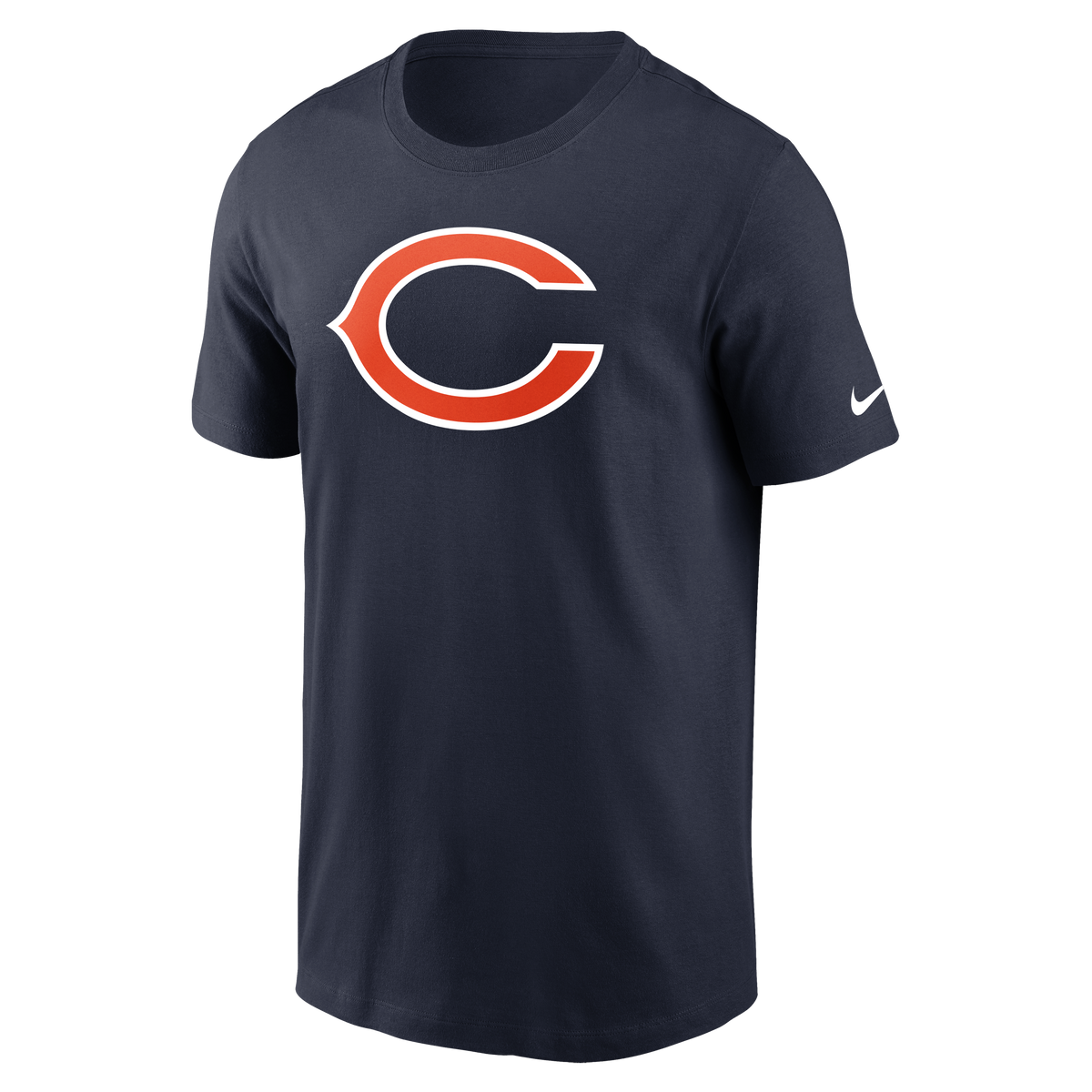 Chicago Bears Nike Navy C Logo T-Shirt product image 1, provided for visual reference and product detail review