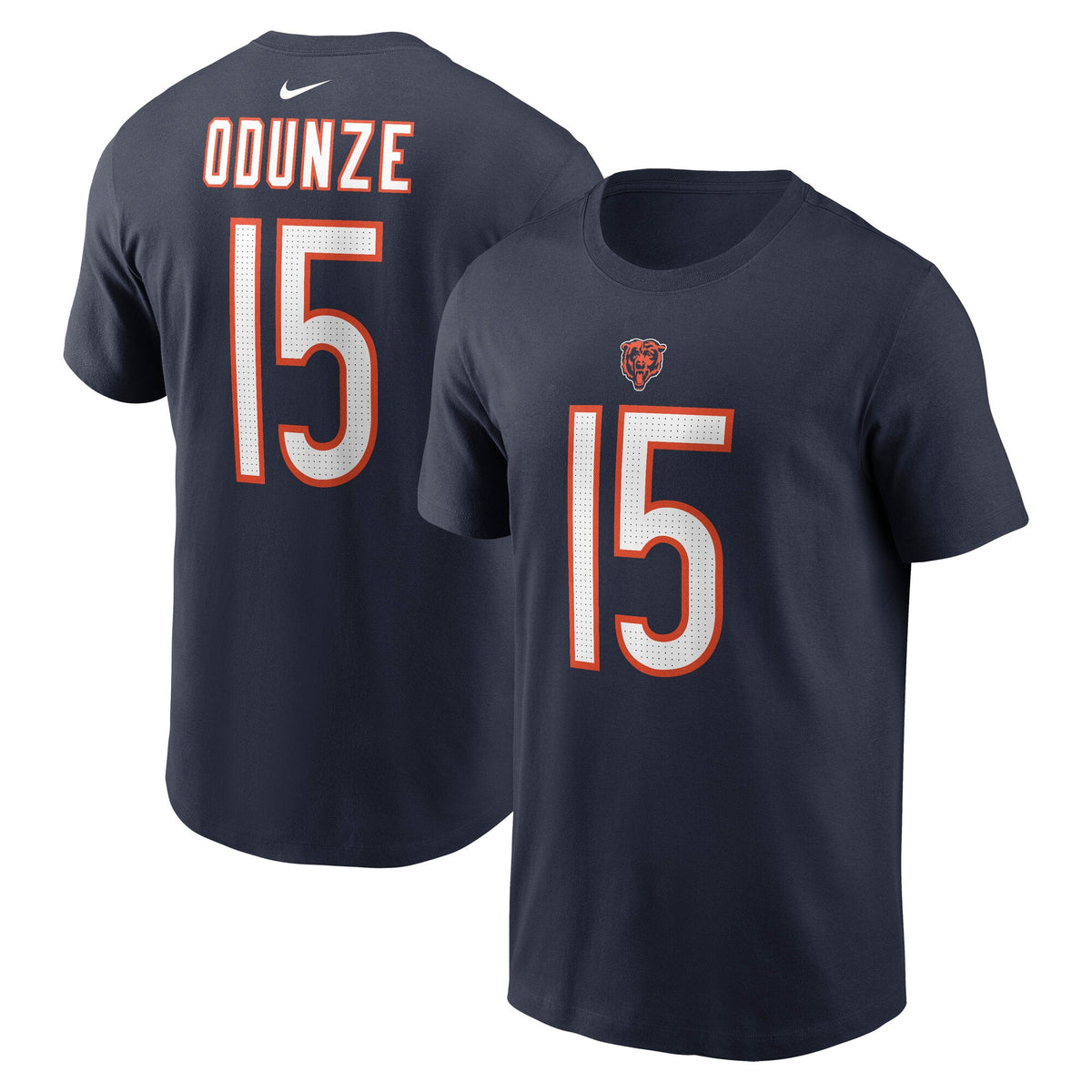 Rome Odunze Chicago Bears Nike Men Player Name and Number T-Shirt product image 1, provided for visual reference and product