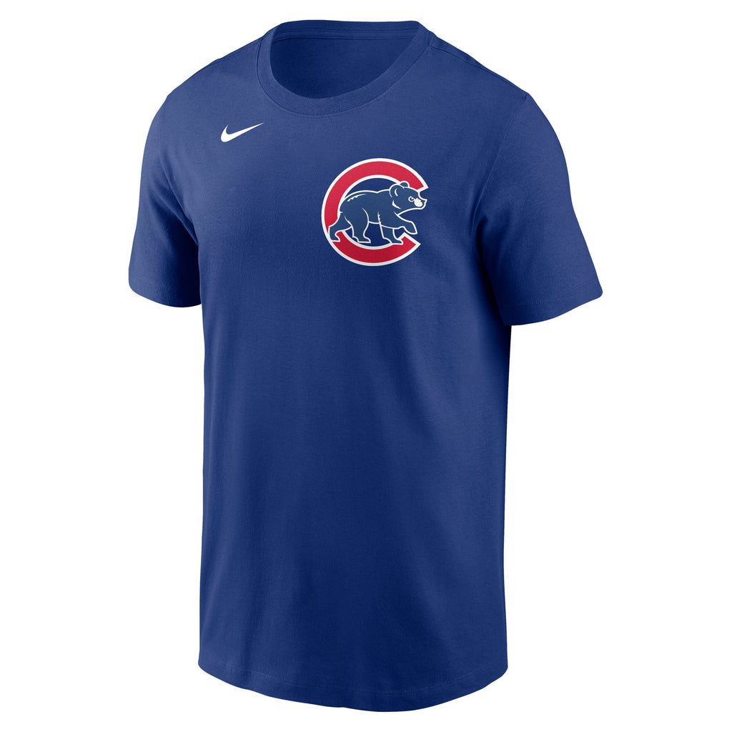 Chicago Cubs Nike Fuse Royal Left Chest Logo T-Shirt product image 3, provided for visual reference and product detail review