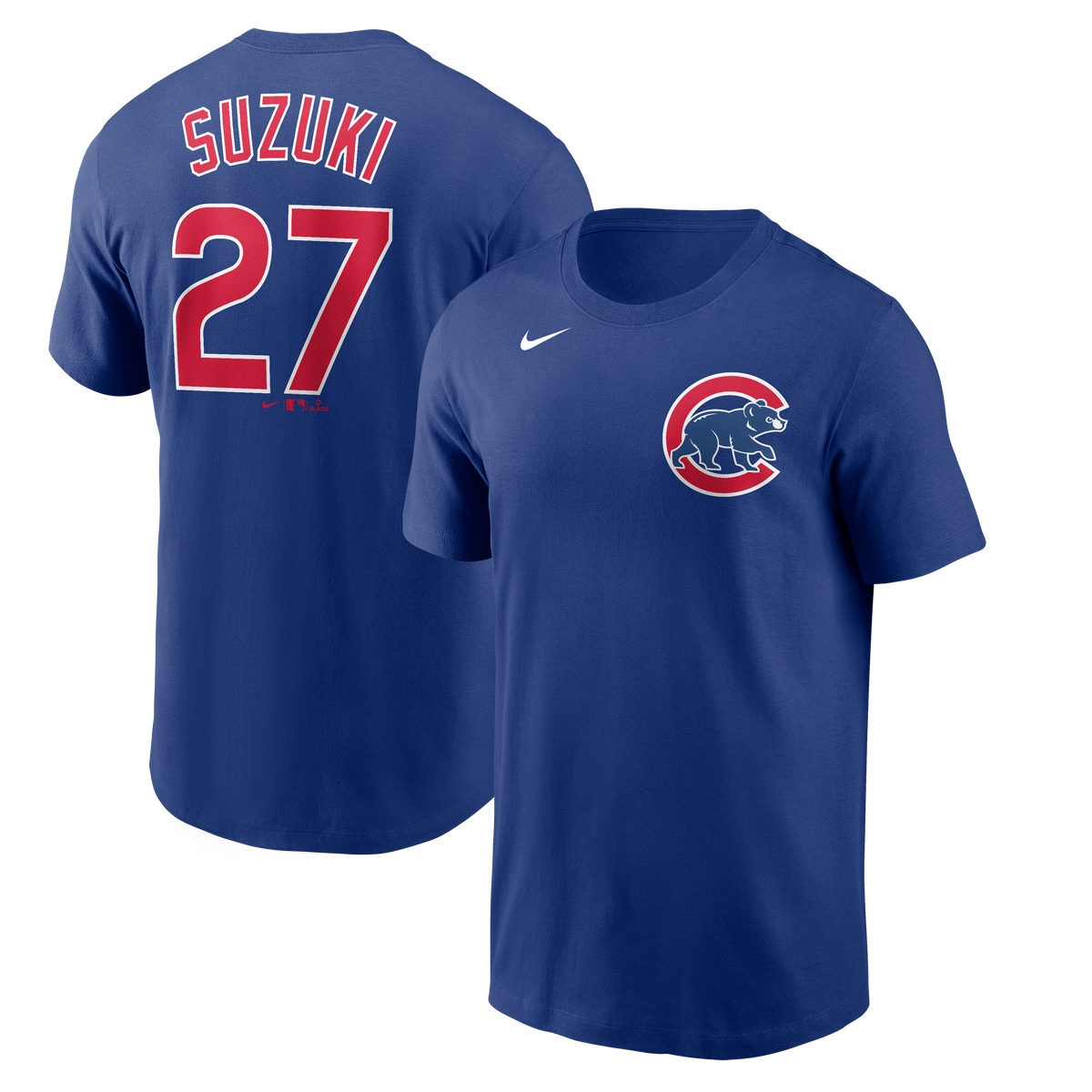 Seiya Suzuki Chicago Cubs Name and Number T-Shirt - Adult product image 1, provided for visual reference and product detail