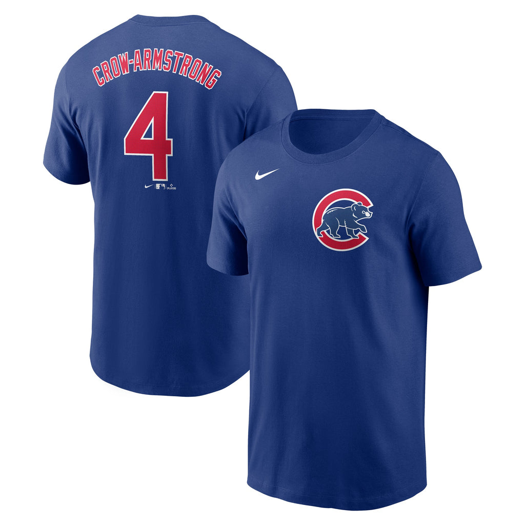 Pete Crow-Armstrong Chicago Cubs #4 Nike Royal T-Shirt product image 1, provided for visual reference and product detail