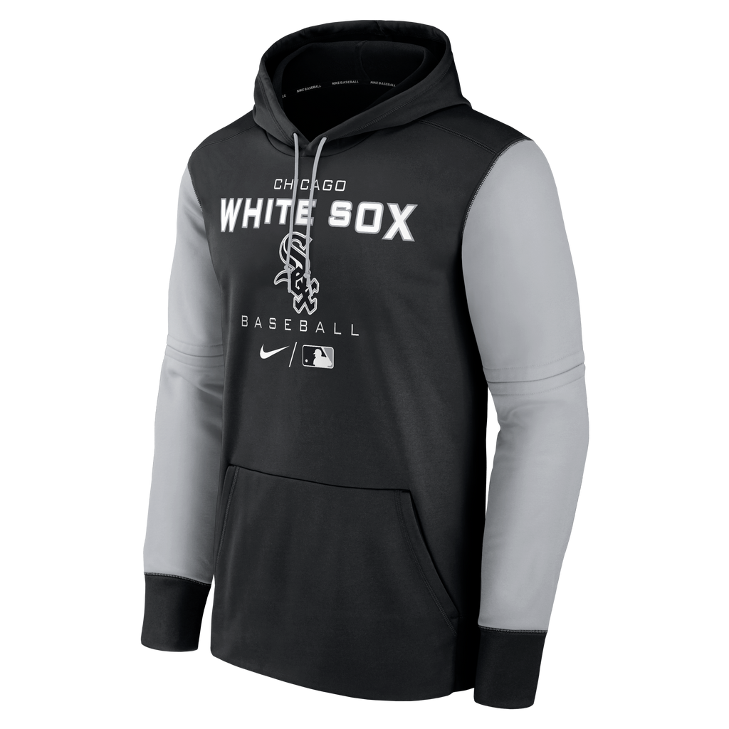 Chicago White Sox Black/Grey Therma Fleece Hoody product image 2, provided for visual reference and product detail review