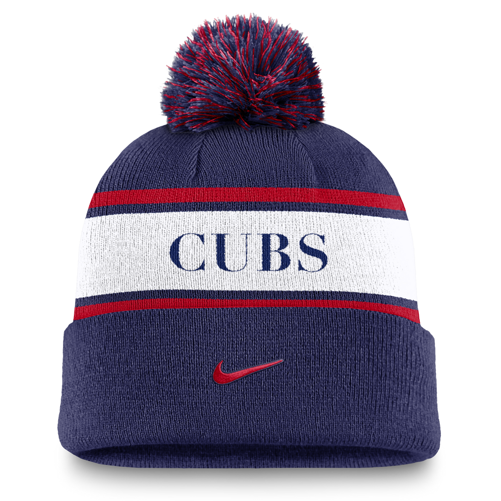 Chicago Cubs Nike Royal/Red Chicago Winter Knit Hat product image 2, provided for visual reference and product detail review