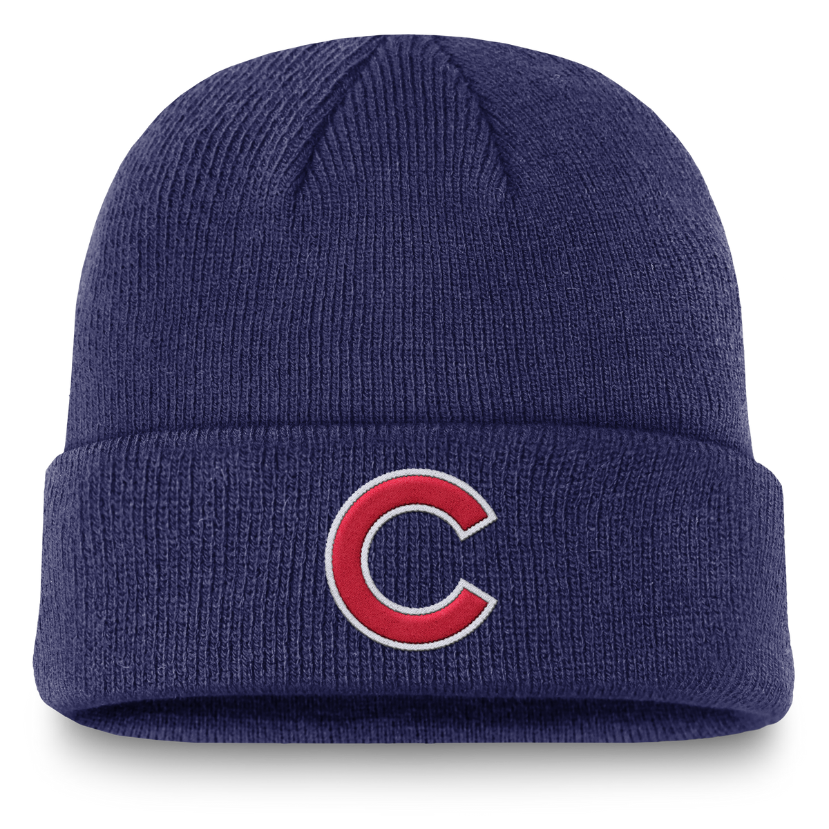 Chicago Cubs Nike Cuffed Blue Beanie C Logo Winter Knit Hat product image 1, provided for visual reference and product