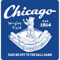 Wrigley Field Chicago Take Me Out To The Ballgame Sticker product image 1, provided for visual reference and product detail