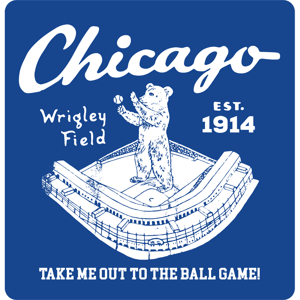 Wrigley Field Chicago Take Me Out To The Ballgame Sticker product image 1, provided for visual reference and product detail