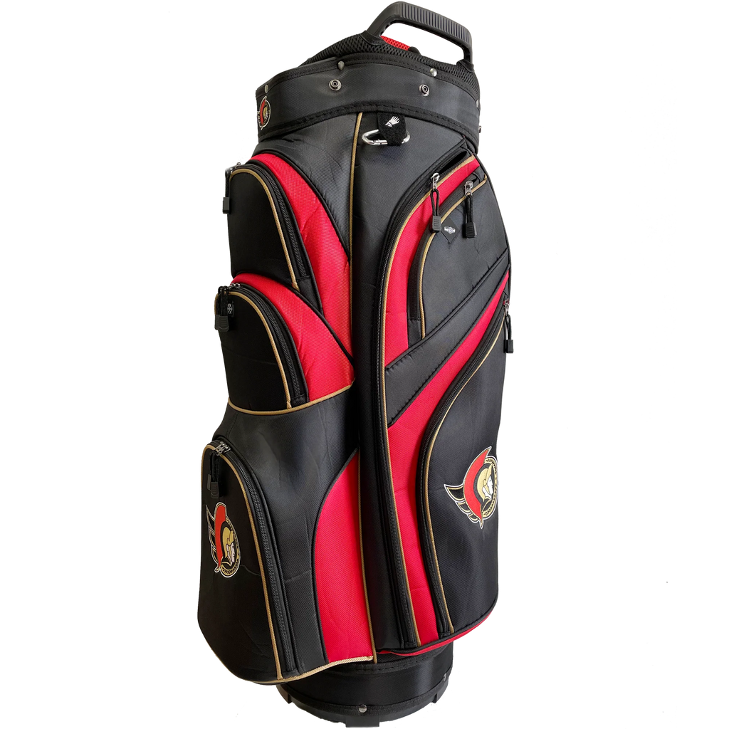 Ottawa Senators NHL Black/Red Golf Cart Bag product image 1, provided for visual reference and product detail review