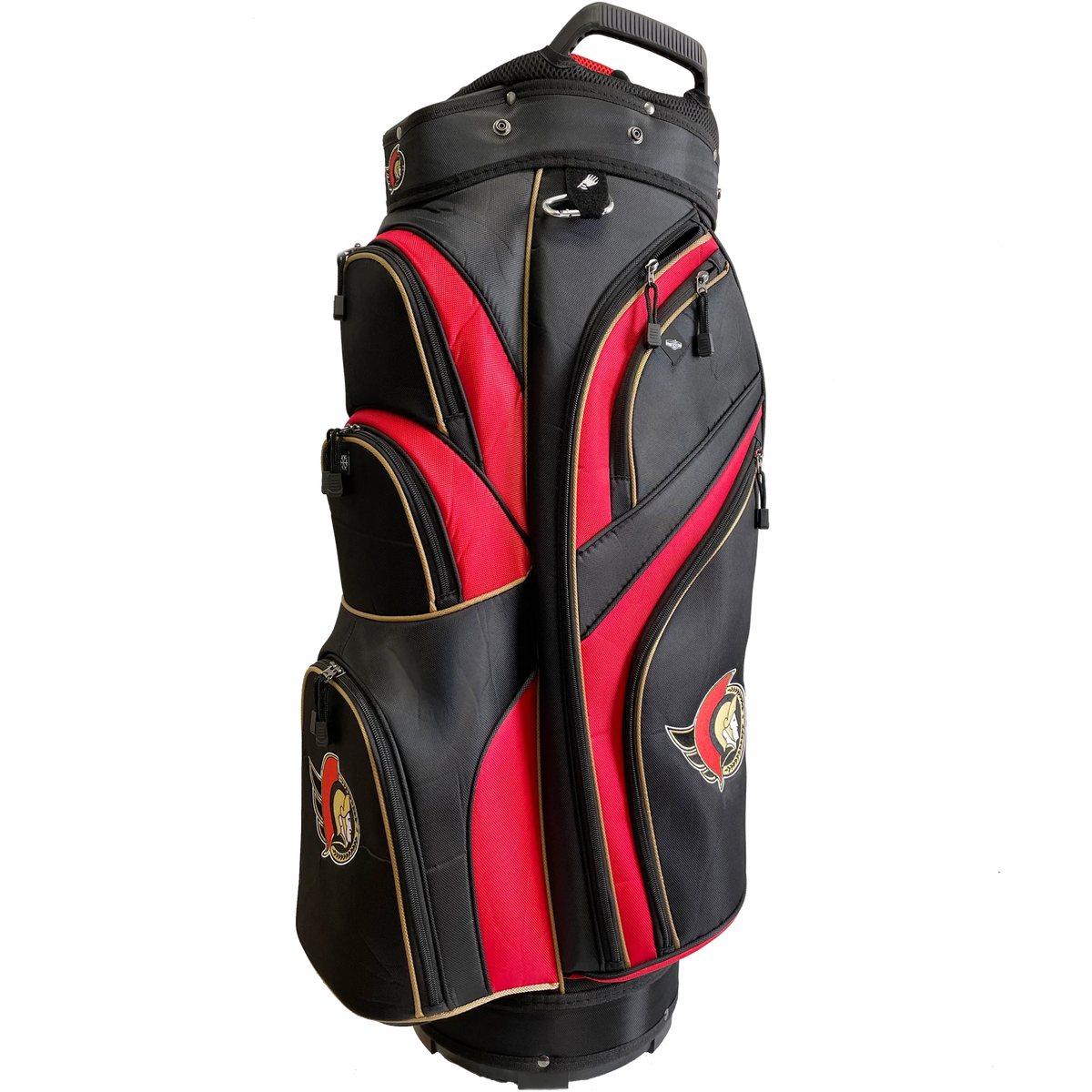 Ottawa Senators NHL Black/Red Golf Cart Bag product image 1, provided for visual reference and product detail review