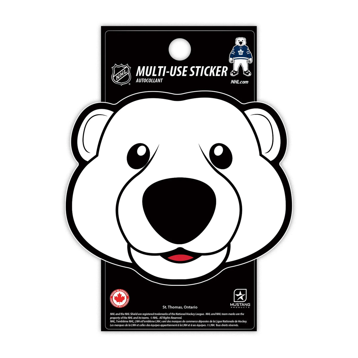 Carlton Toronto Maple Leafs NHL 3" x 5" Team Mascot Multi-Use Sticker product image 1, provided for visual reference and