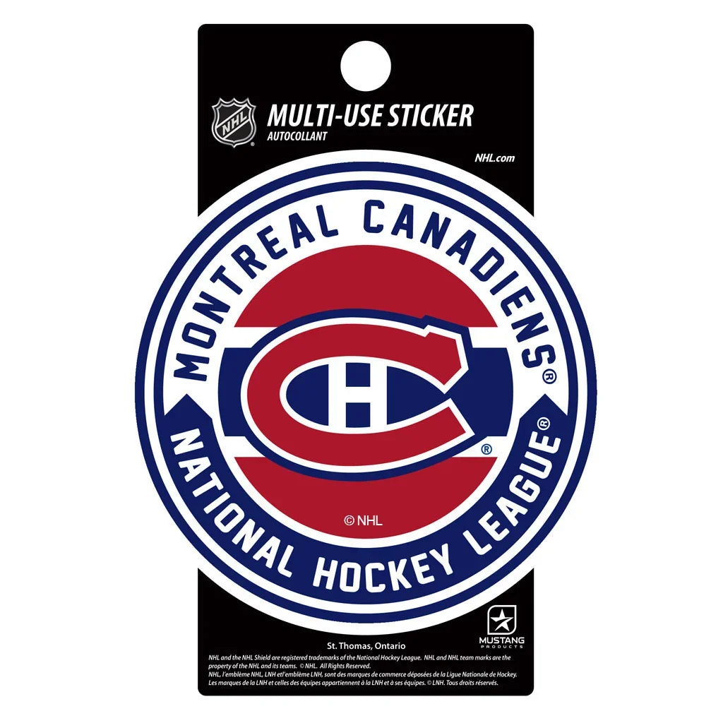 Montreal Canadiens NHL 3" x 5" Arrow Team Multi-Use Sticker product image 1, provided for visual reference and product
