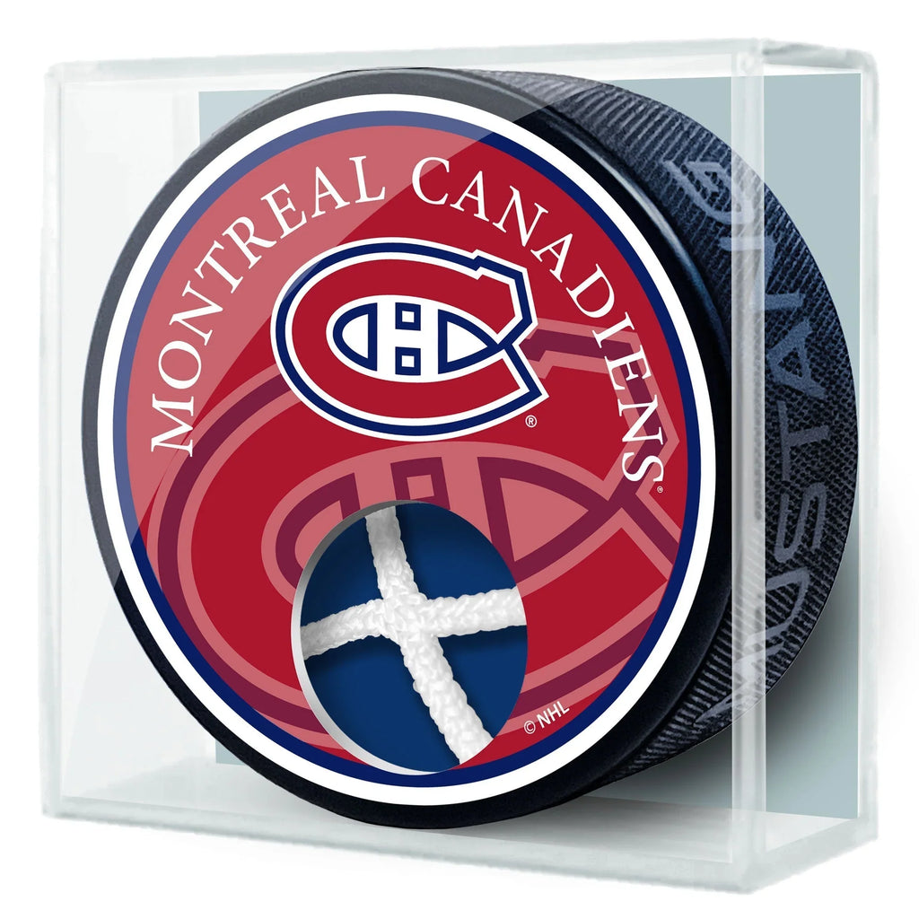 Montreal Canadiens NHL Game Used Net Hockey Puck product image 2, provided for visual reference and product detail review