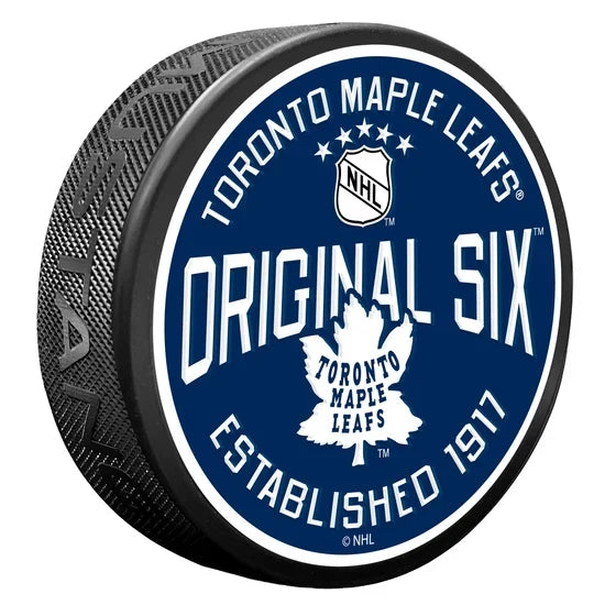 Toronto Maple Leafs Original Six NHL 1950's Textured Hockey Puck product image 1, provided for visual reference and product