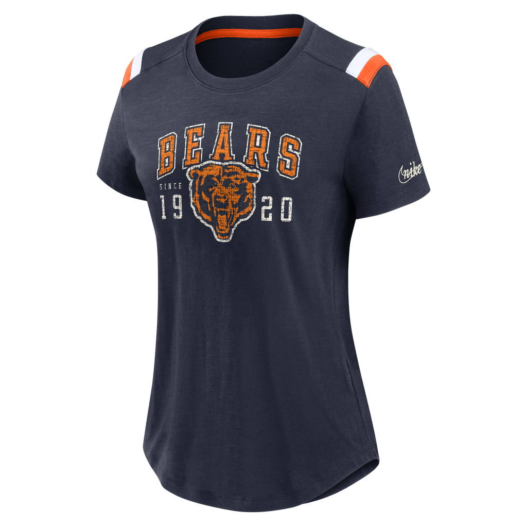 Chicago Bears Nike Women Slub Fashion Top product image 2, provided for visual reference and product detail review