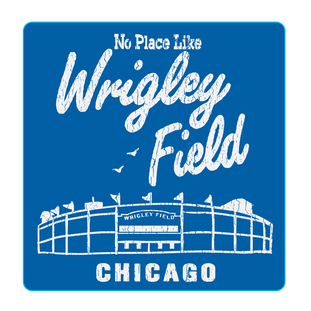 Wrigley Field No Place Like Home Sticker product image 1, provided for visual reference and product detail review