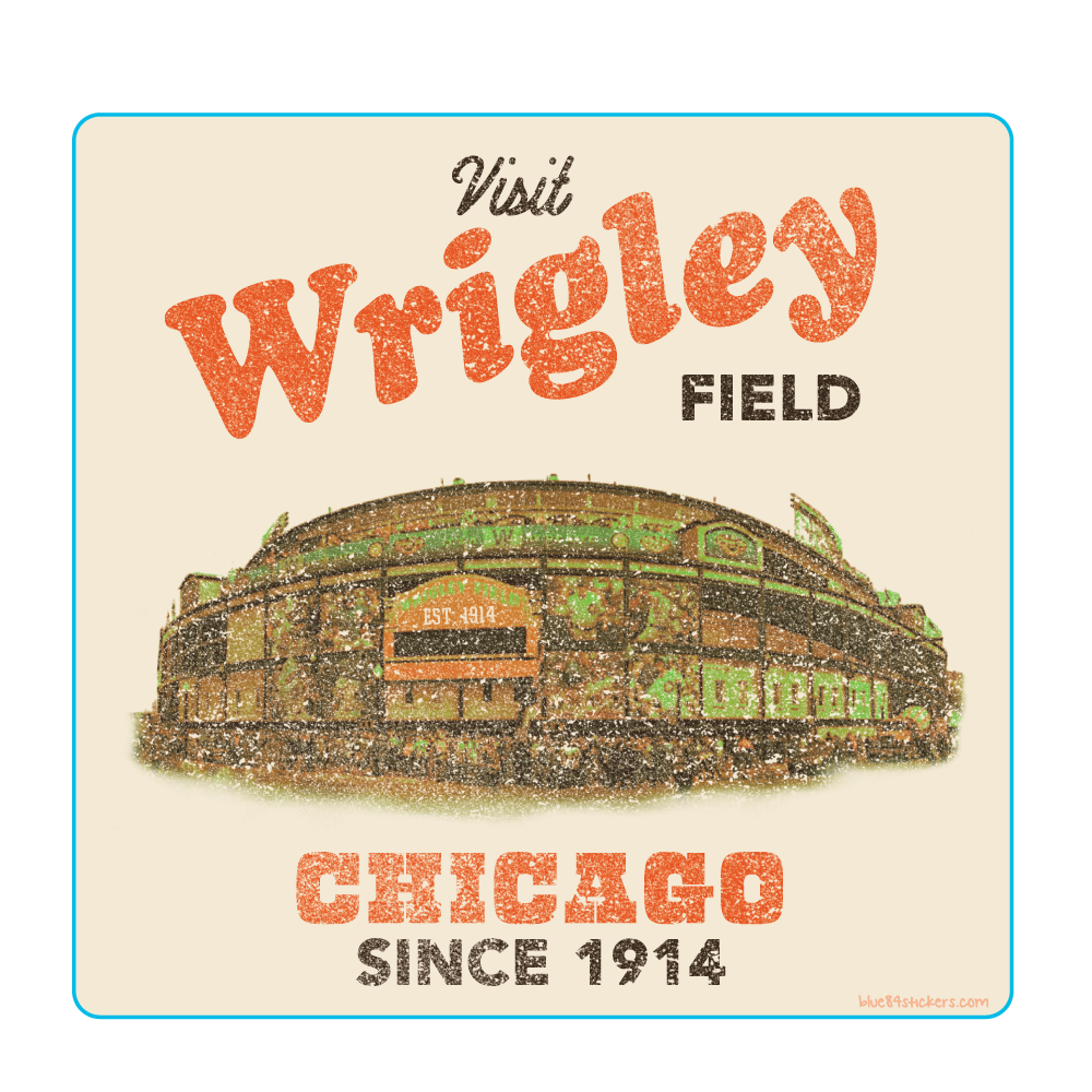 Visit Wrigley Field Stadium Sticker product image 1, provided for visual reference and product detail review