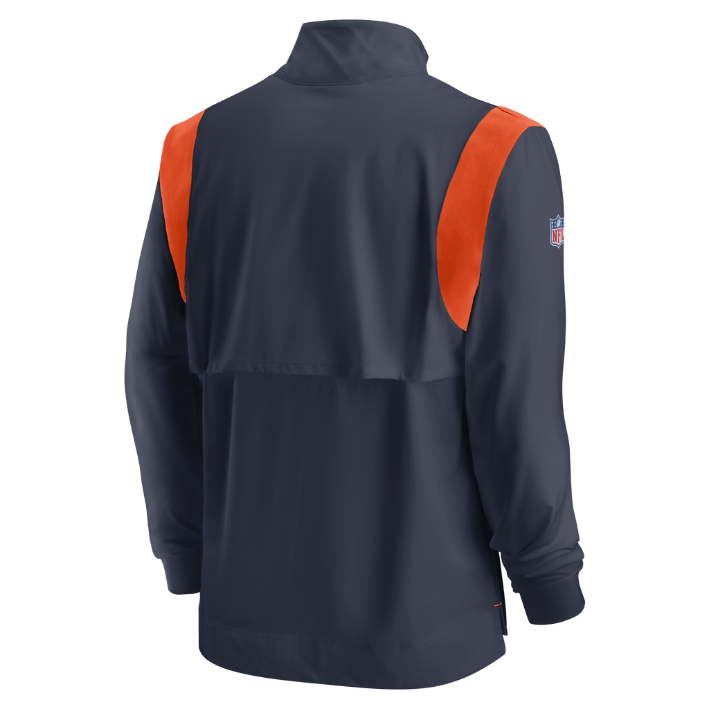 Chicago Bears Nike Navy Lightweight Coaches Jacket product image 2, provided for visual reference and product detail review